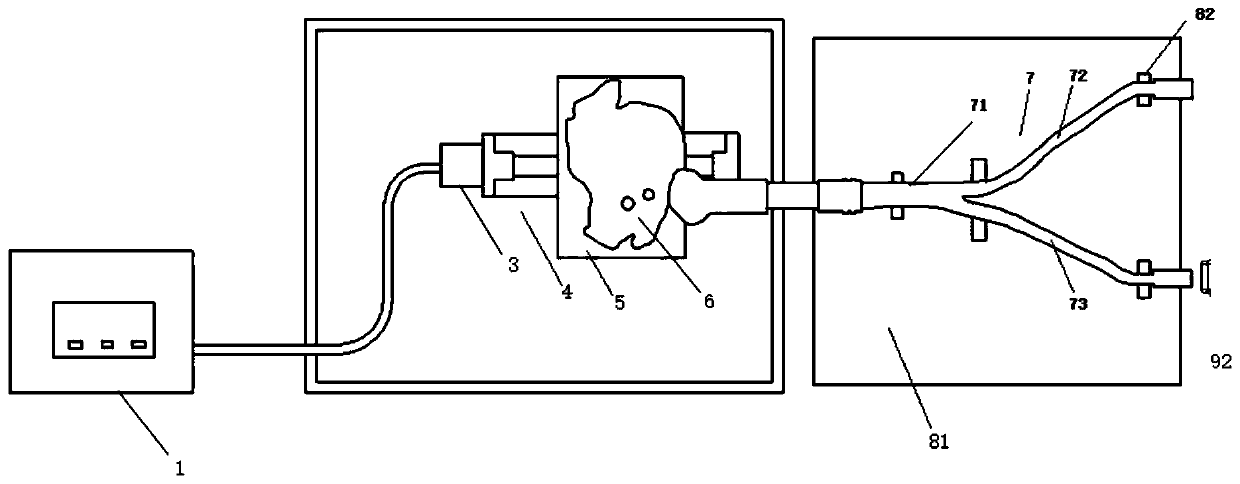 Simulation training device for atrial fibrillation radiofrequency ablation operation