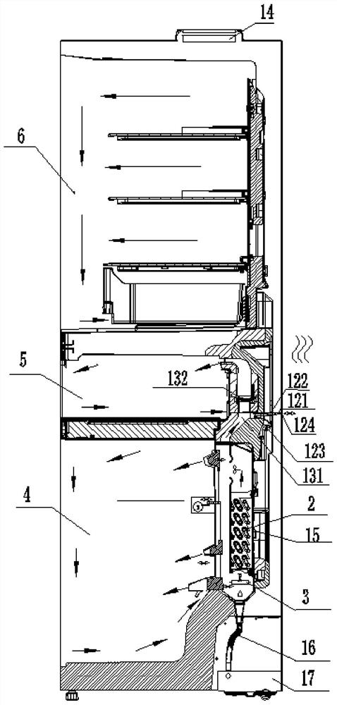 Exhaust mechanism, refrigerator and exhaust control method of refrigerator