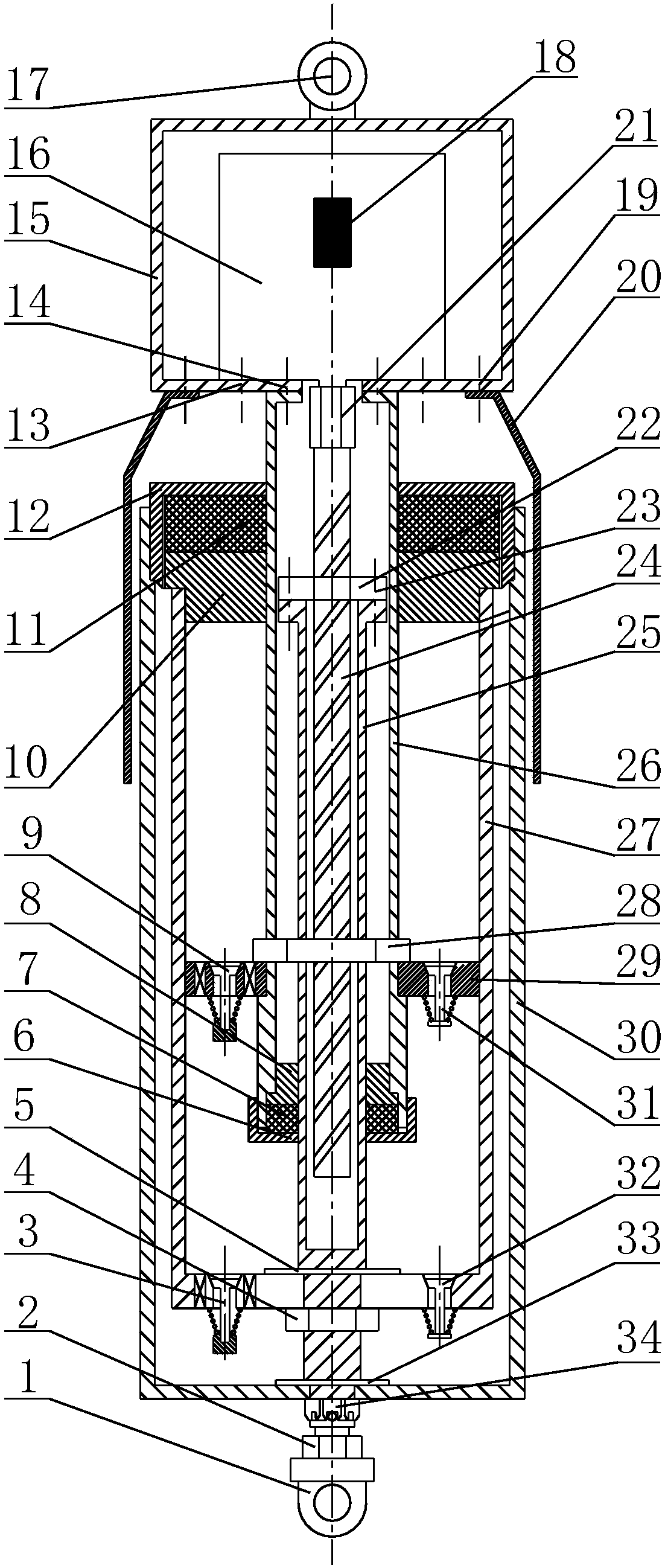 Compound damping adjustable self-energy-supply type active suspension actuator and control method thereof