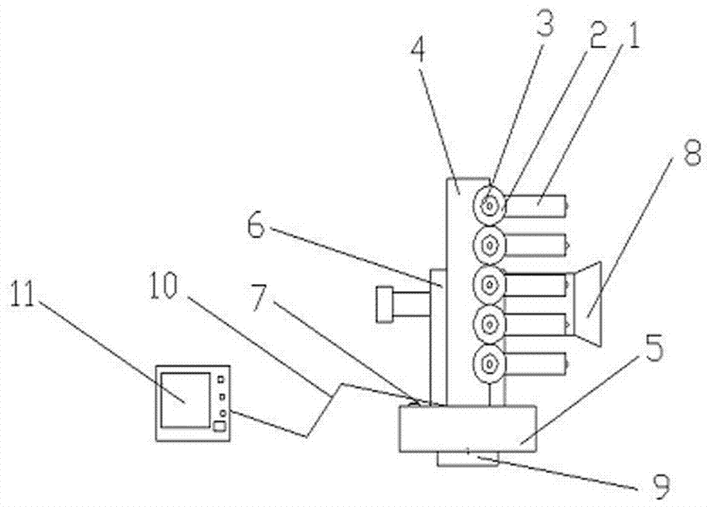 Device for testing the verticality of bridge piers