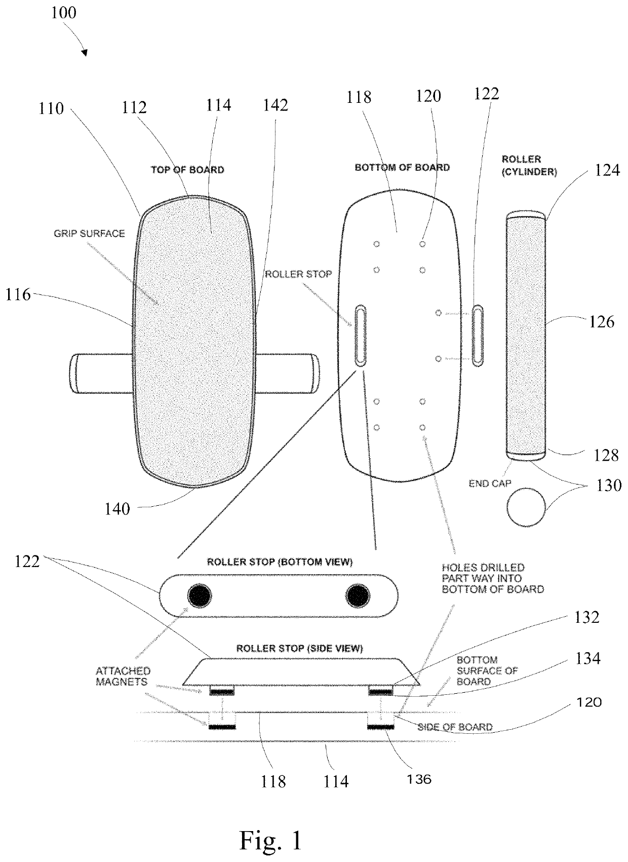 Adjustable balance board training system