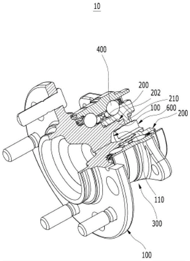 Wheel bearing connection structure