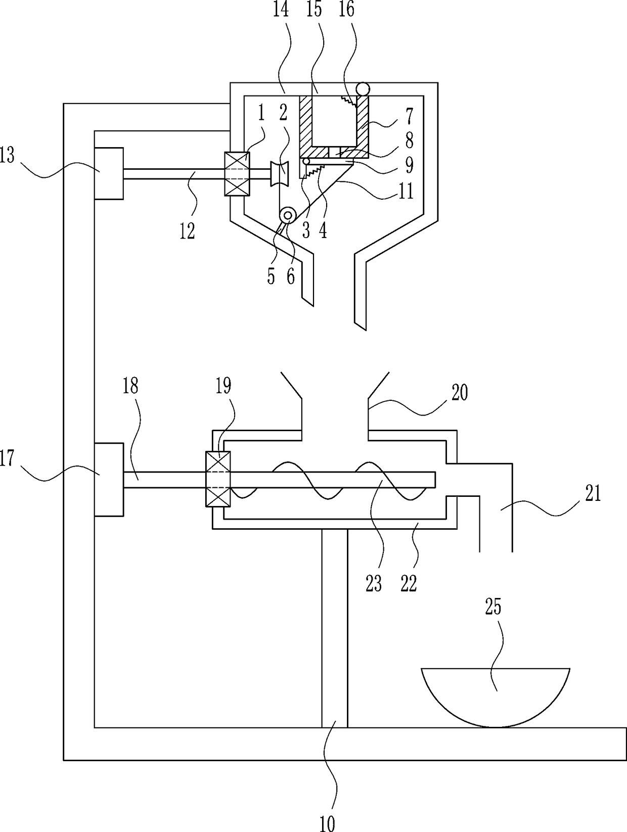 Medicine feeding device for veterinary medicine