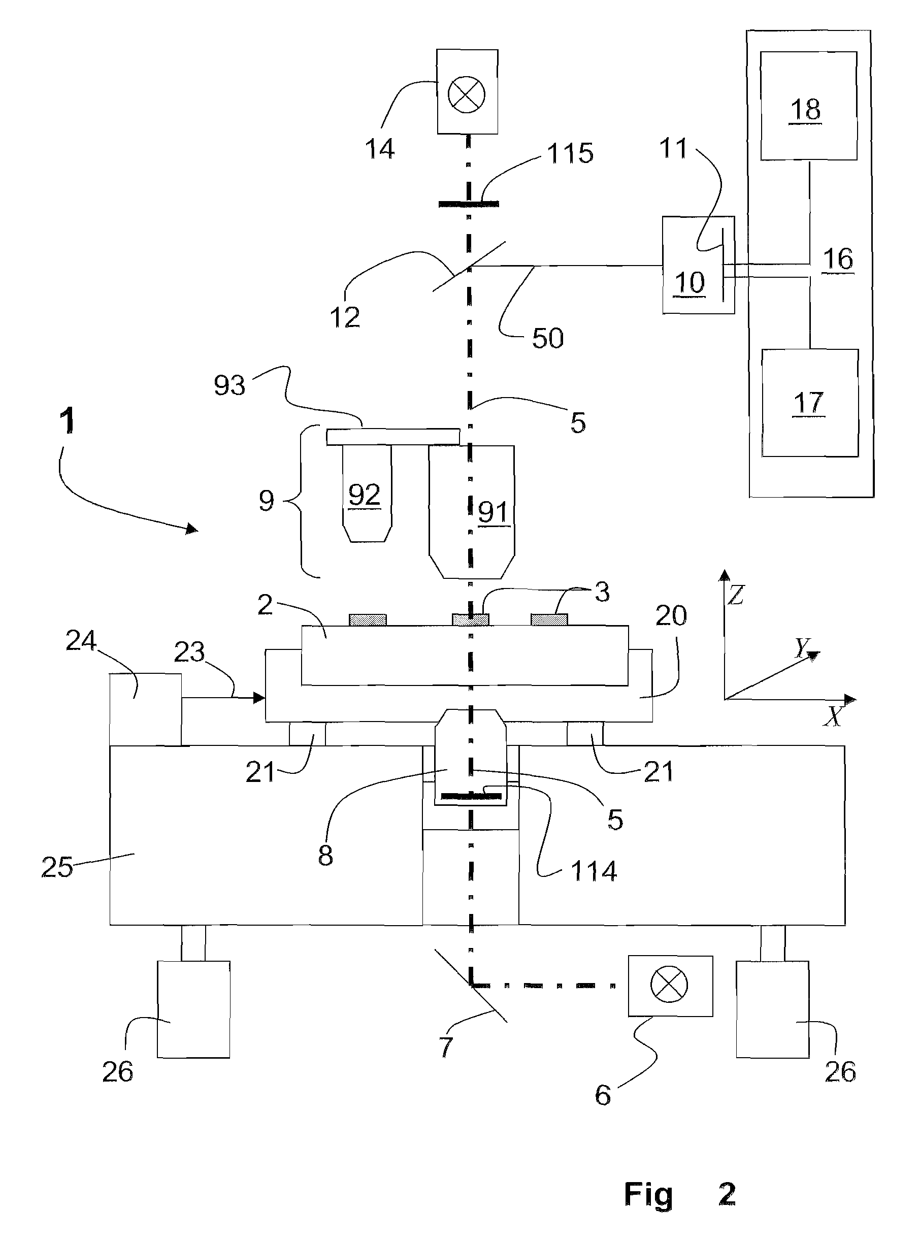 Apparatus and method for measuring structures on a mask and or for calculating structures in a photoresist resulting from the structures