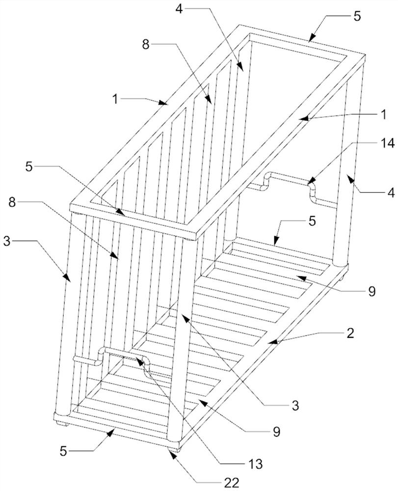 Production method of modular safety frame for civil engineering building construction