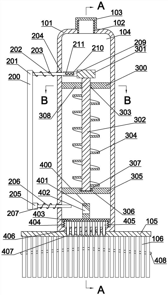 Pressing type paint brush capable of automatically adding paint and using method thereof