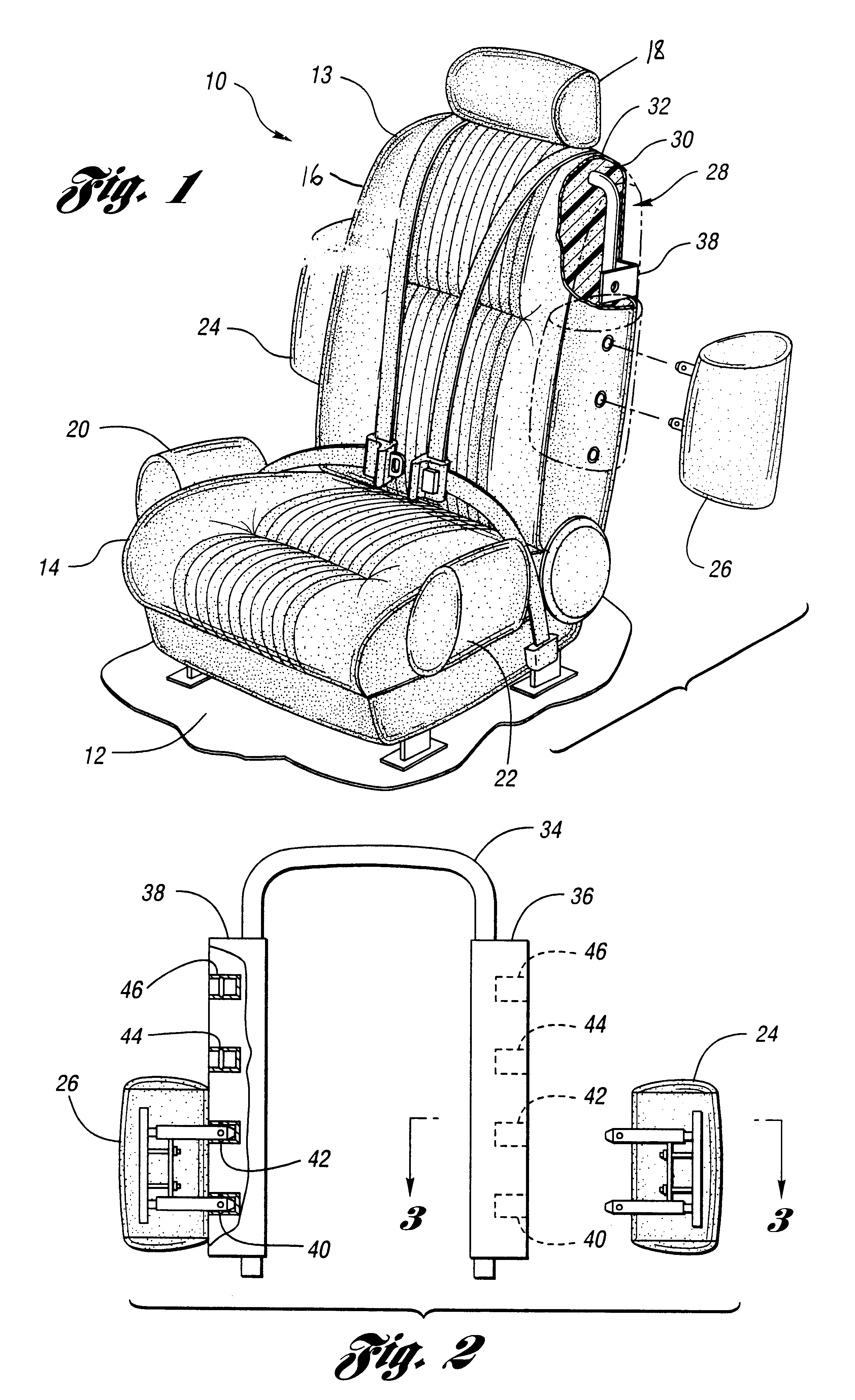 Adjustable seat bolsters