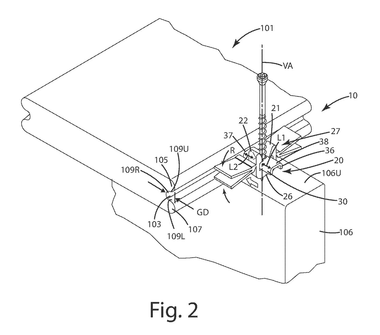 Hidden fastener unit and related method of use