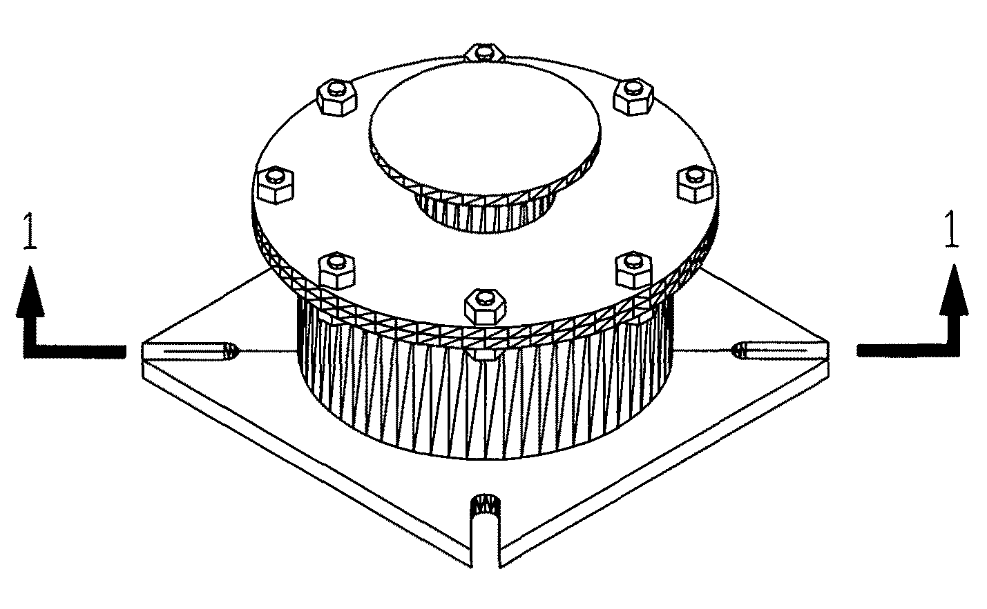 Conical washer spring support