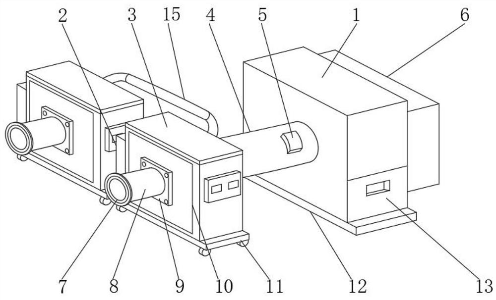 Constant-pressure energy-saving system of blowing and suction type centralized cotton suction device