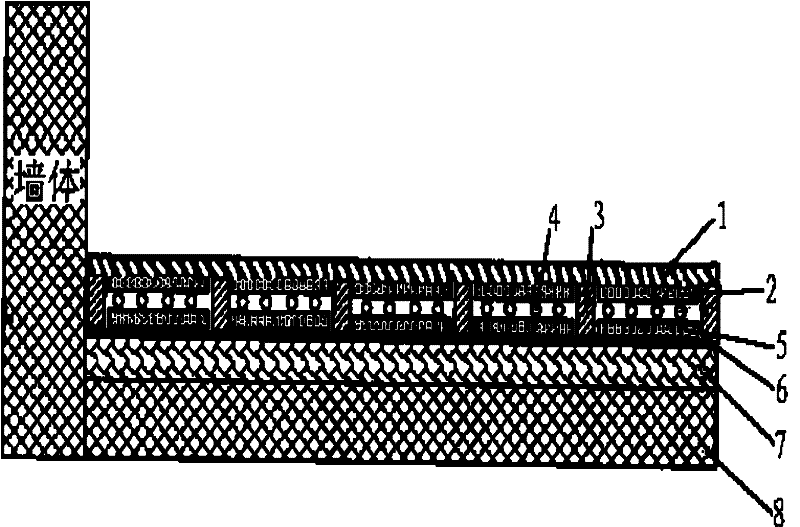 Indoor geothermal heating structure using capillary network and phase change heat storage material