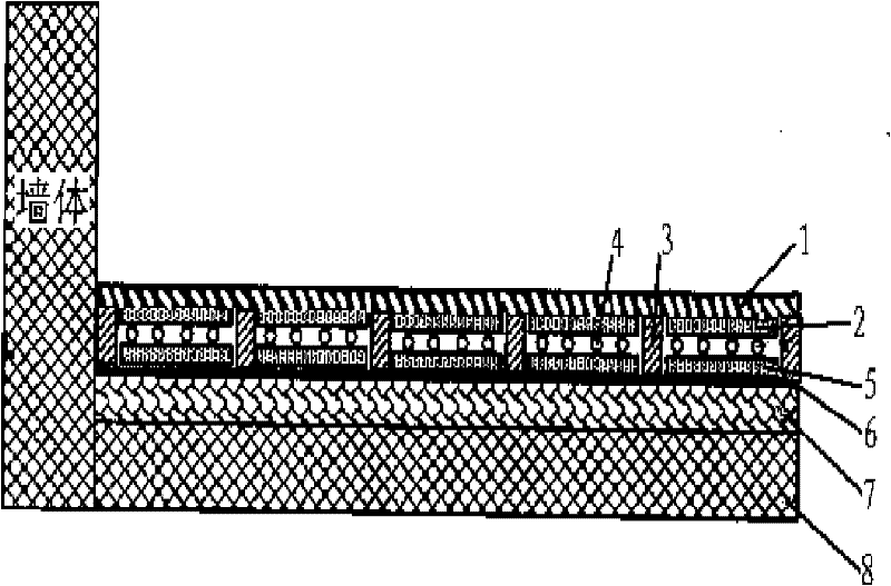 Indoor geothermal heating structure using capillary network and phase change heat storage material