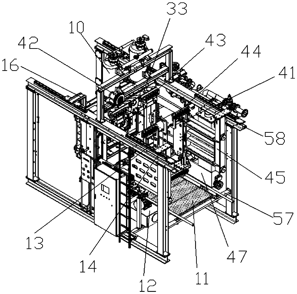 Novel vacuum foam-plastic hydraulic molding machine with double-rod oil cylinders