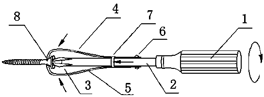 Screwdriver capable of clamping screws