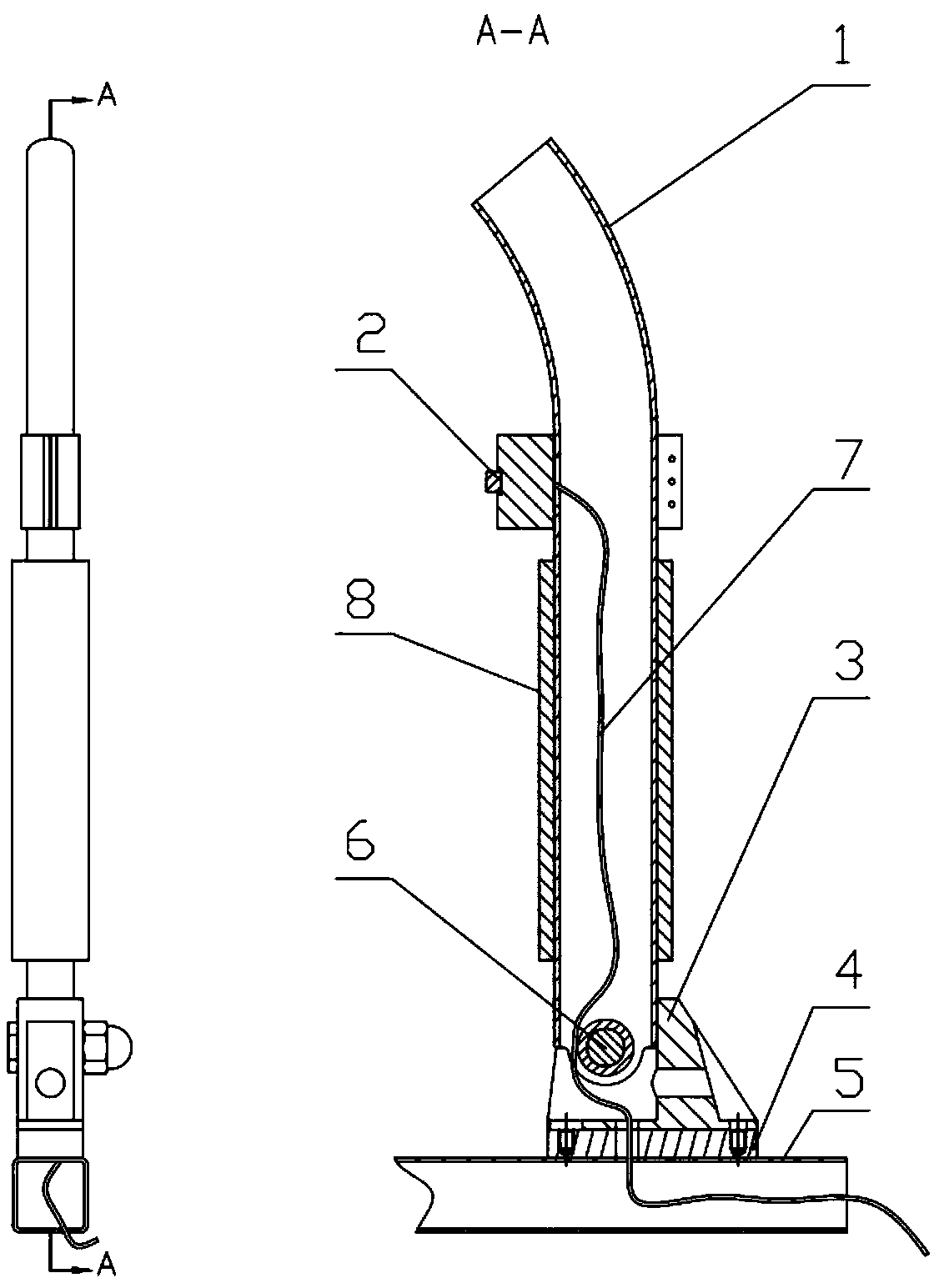 Safe handrail of gait training rehabilitation robot