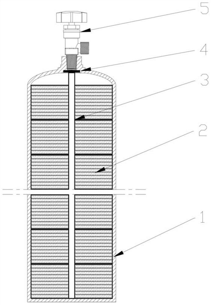 Solid hydrogen storage tank