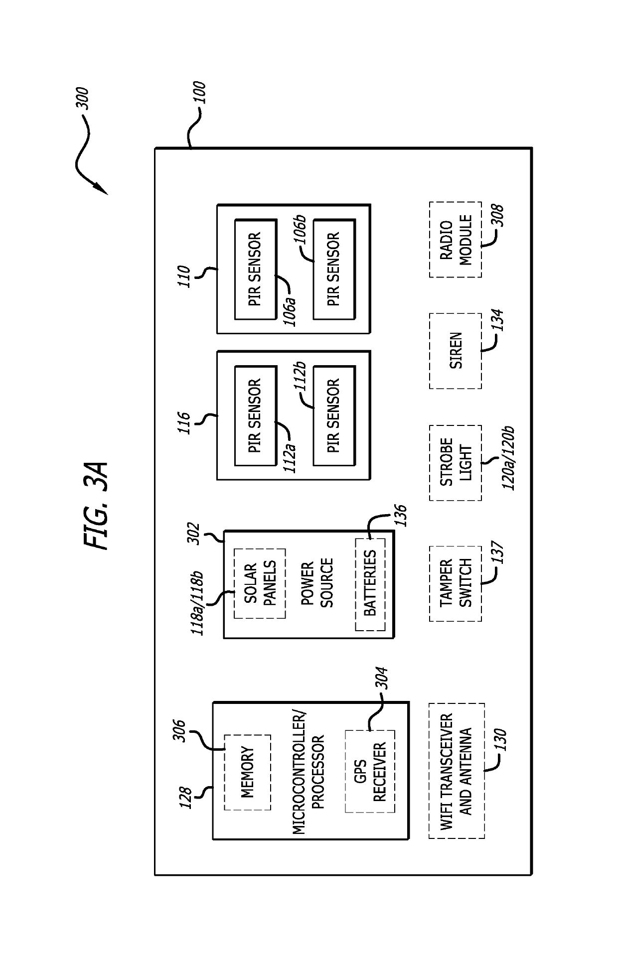 Corner security detection device