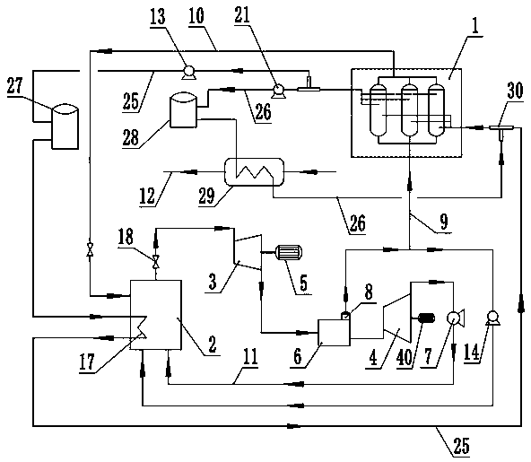 Hydrogen-mixed working medium power-generation system