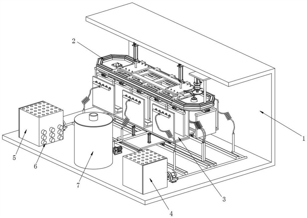 Double-sided synchronous spraying system for high polymer material