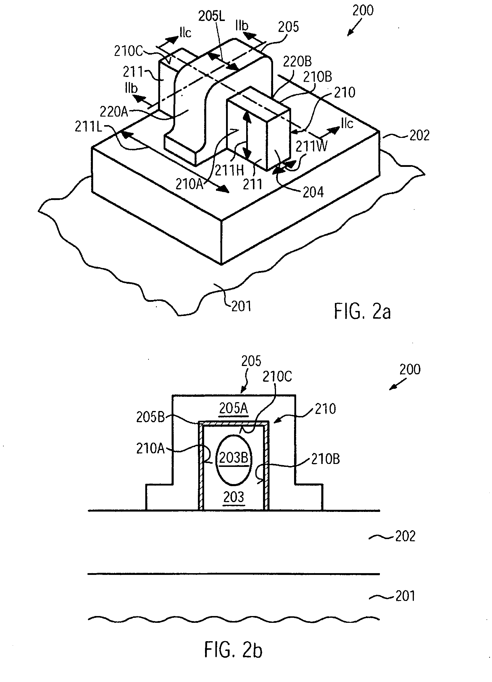 Three-dimensional transistor with double channel configuration