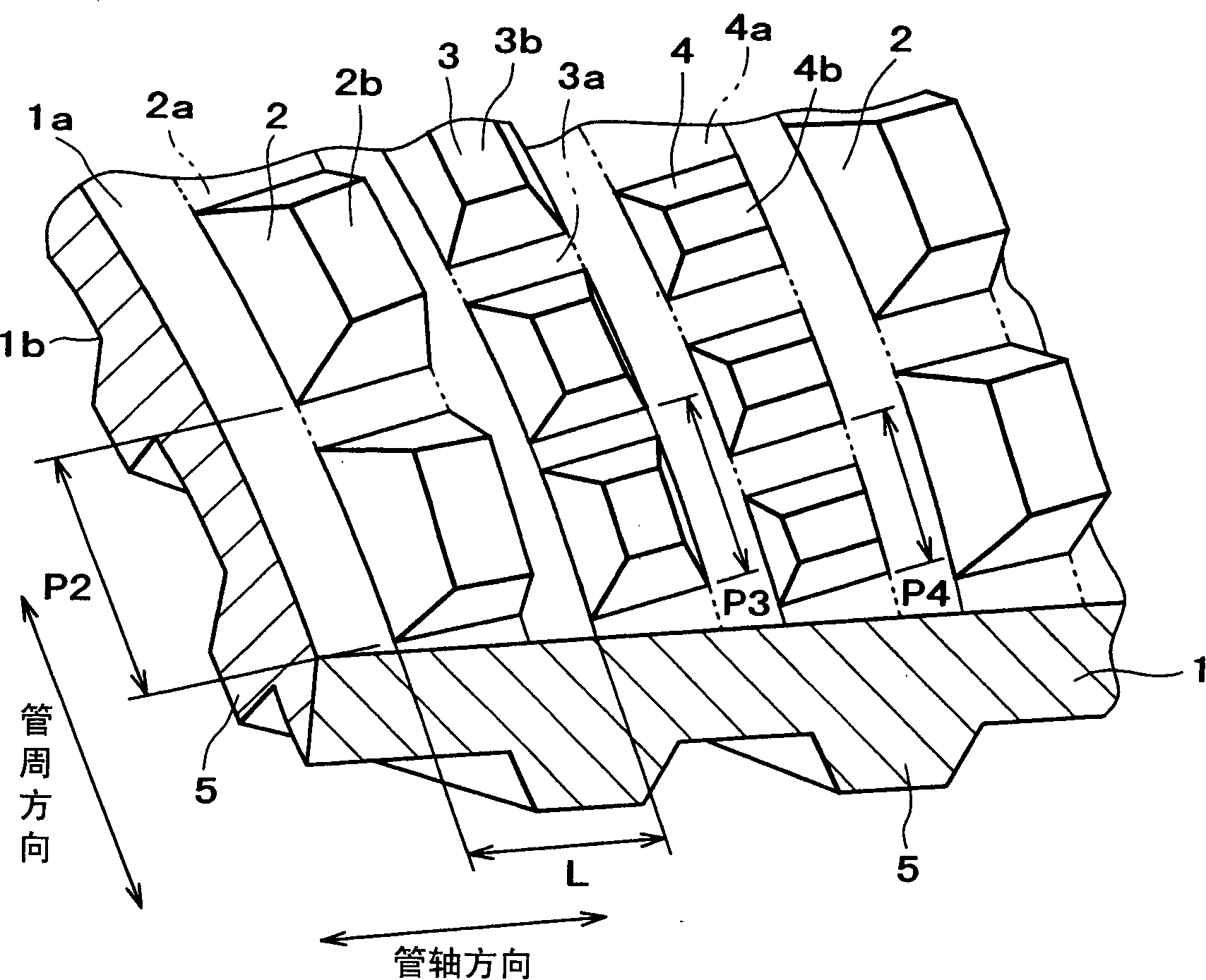 Heat transferring tube for downward flow fluid membrane distiller