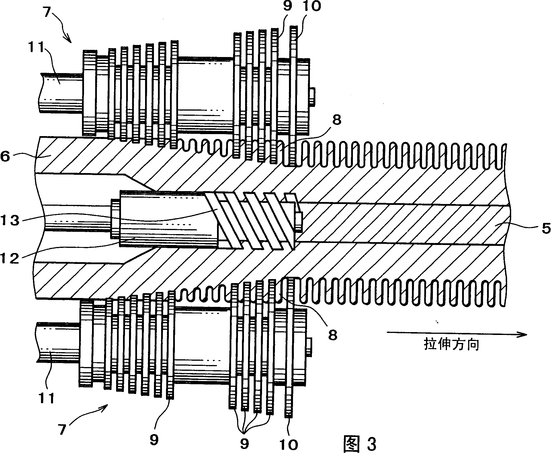 Heat transferring tube for downward flow fluid membrane distiller