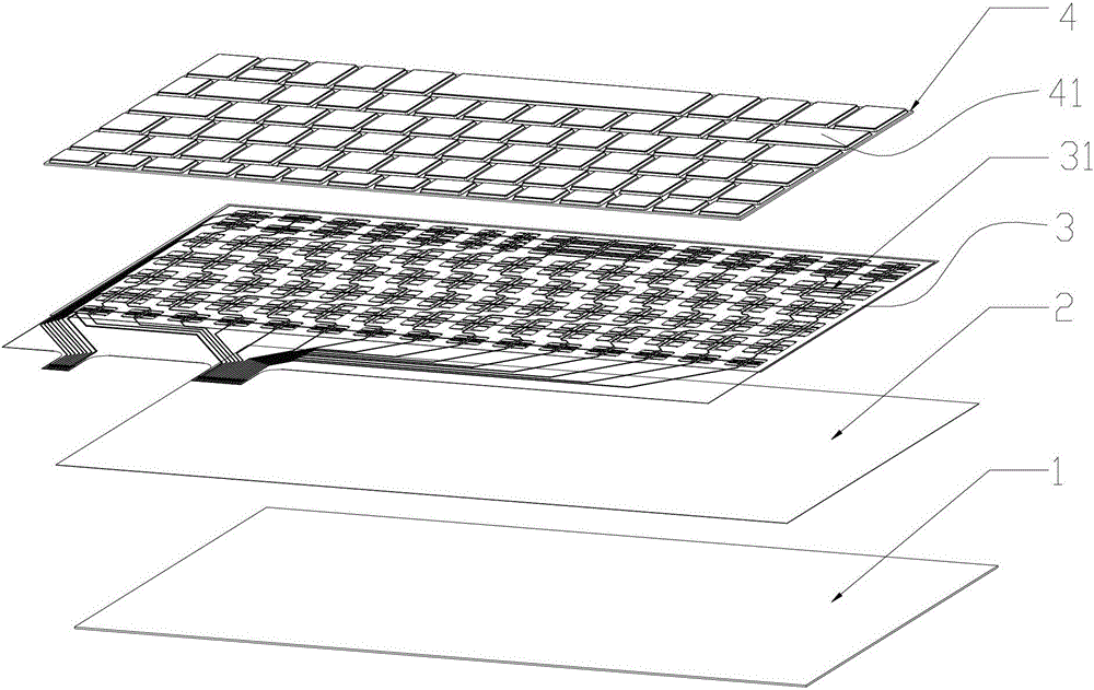 Force feedback capacitive touch key structure and keyboard using the structure