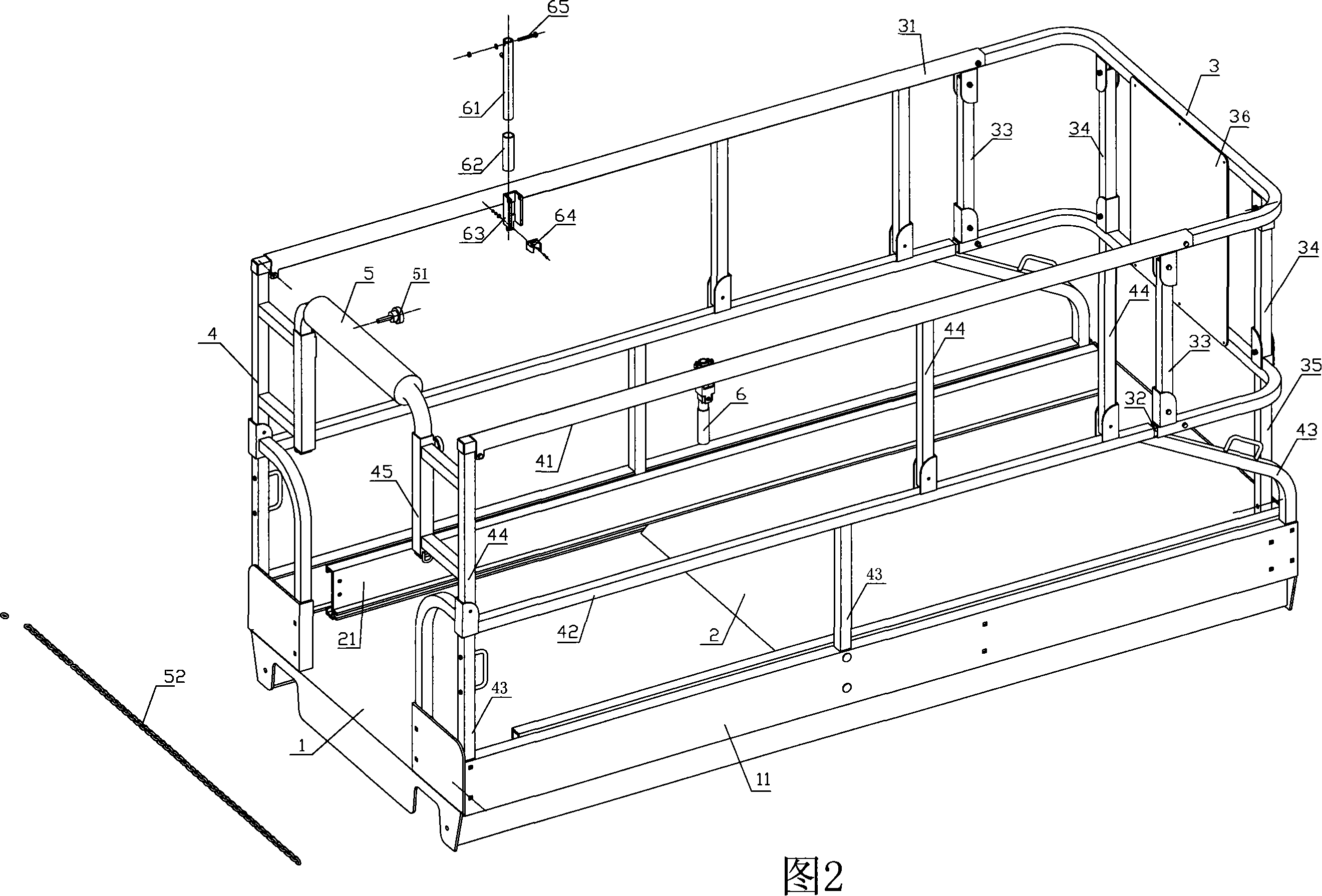 Aloft work platform with extensible work platform