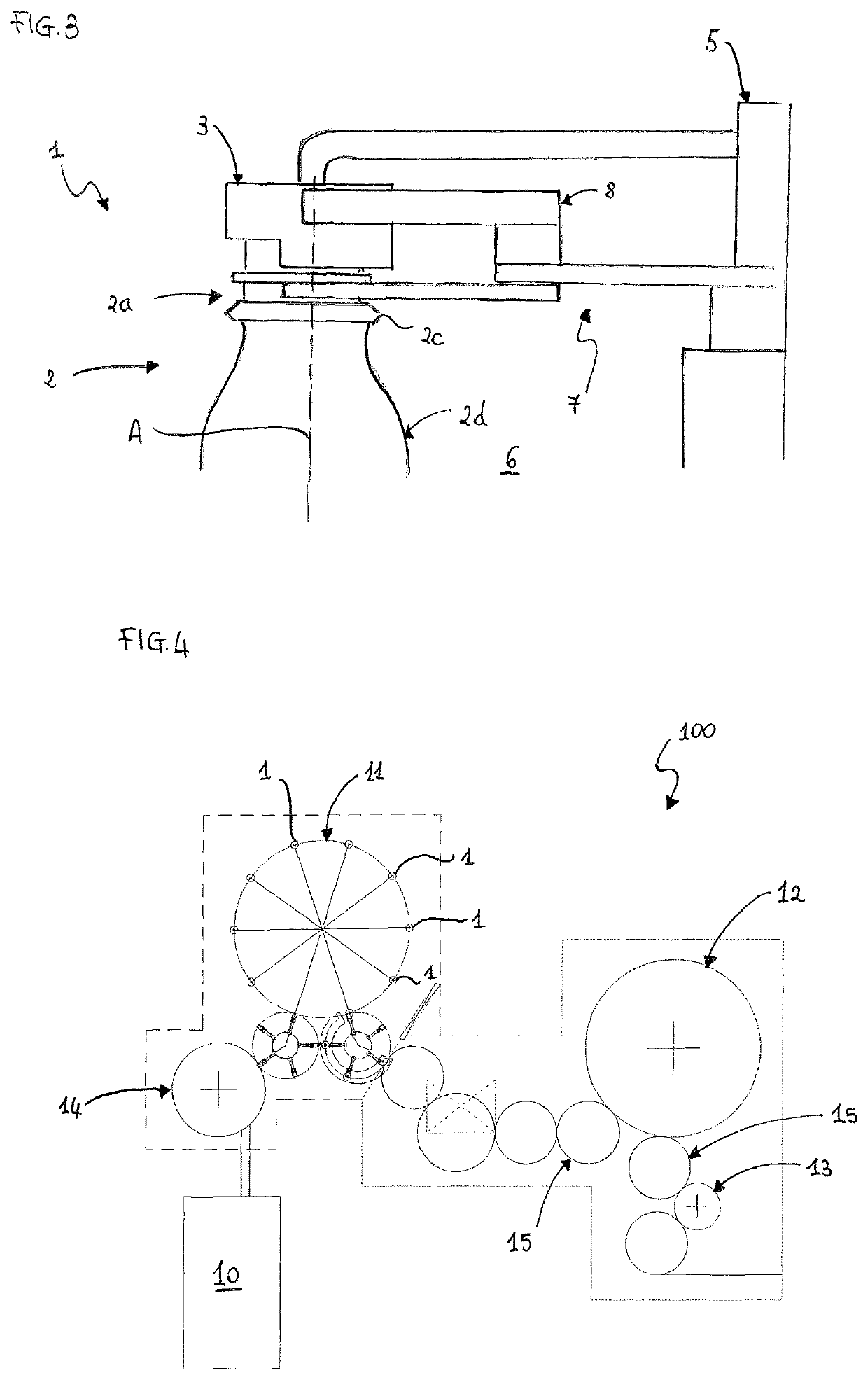 Process station for a parison or a container made of thermoplastic material, apparatus for processing parisons or containers, production and packaging line for producing and packaging the containers and method for producing and packaging containers