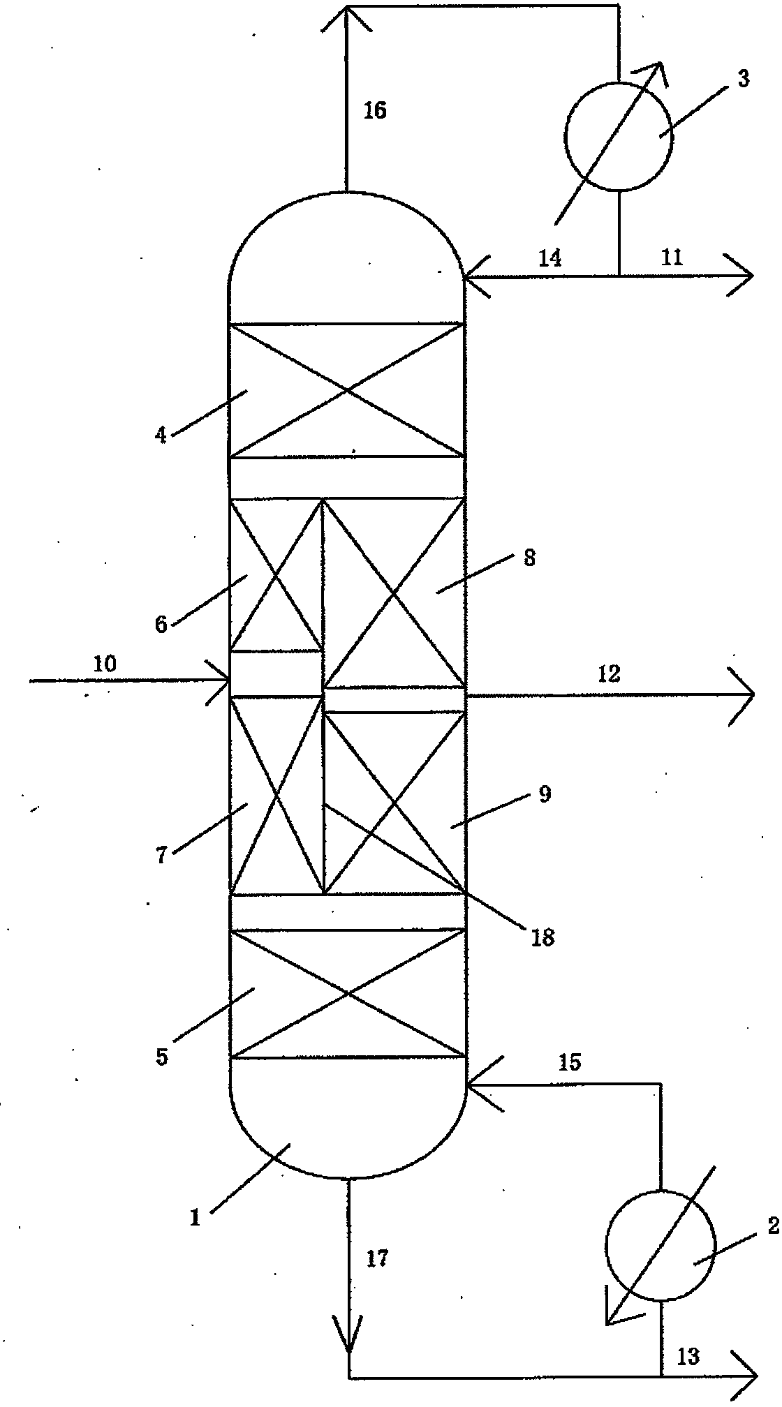 Distillation equipment and method for separating dichlorobenzene isomers