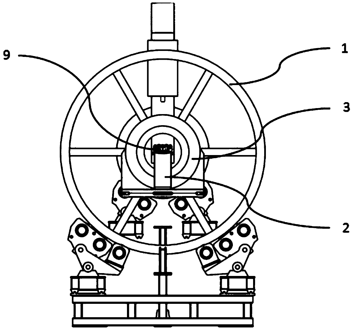 Proton radiotherapy frame with imaging equipment