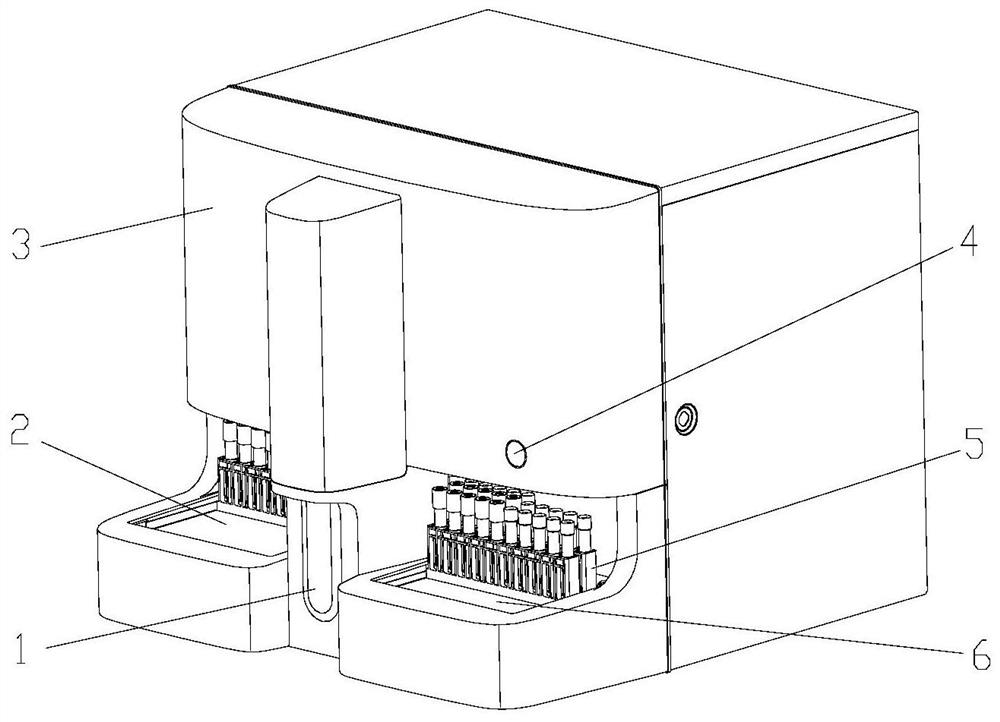 Full-automatic sample introduction blood cell analysis and measurement method and device