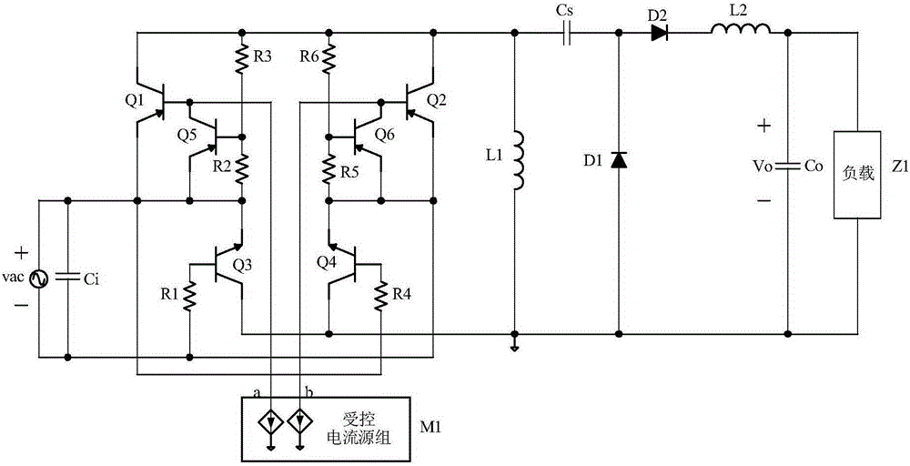 Self-exciting BJT type bridge-free Zeta PFC rectifier circuit