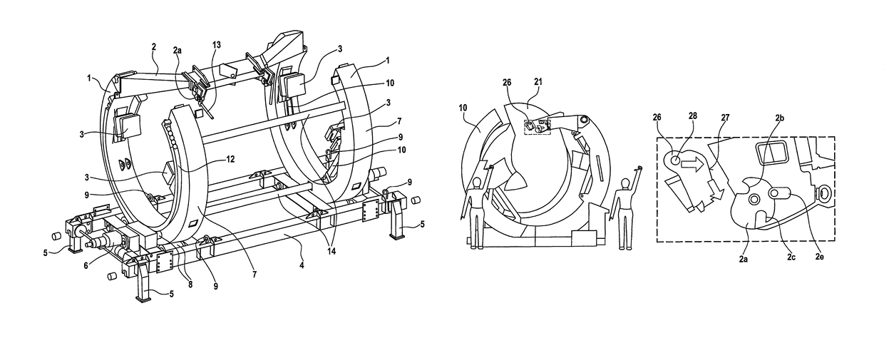 Device for handling a wind turbine rotor blade