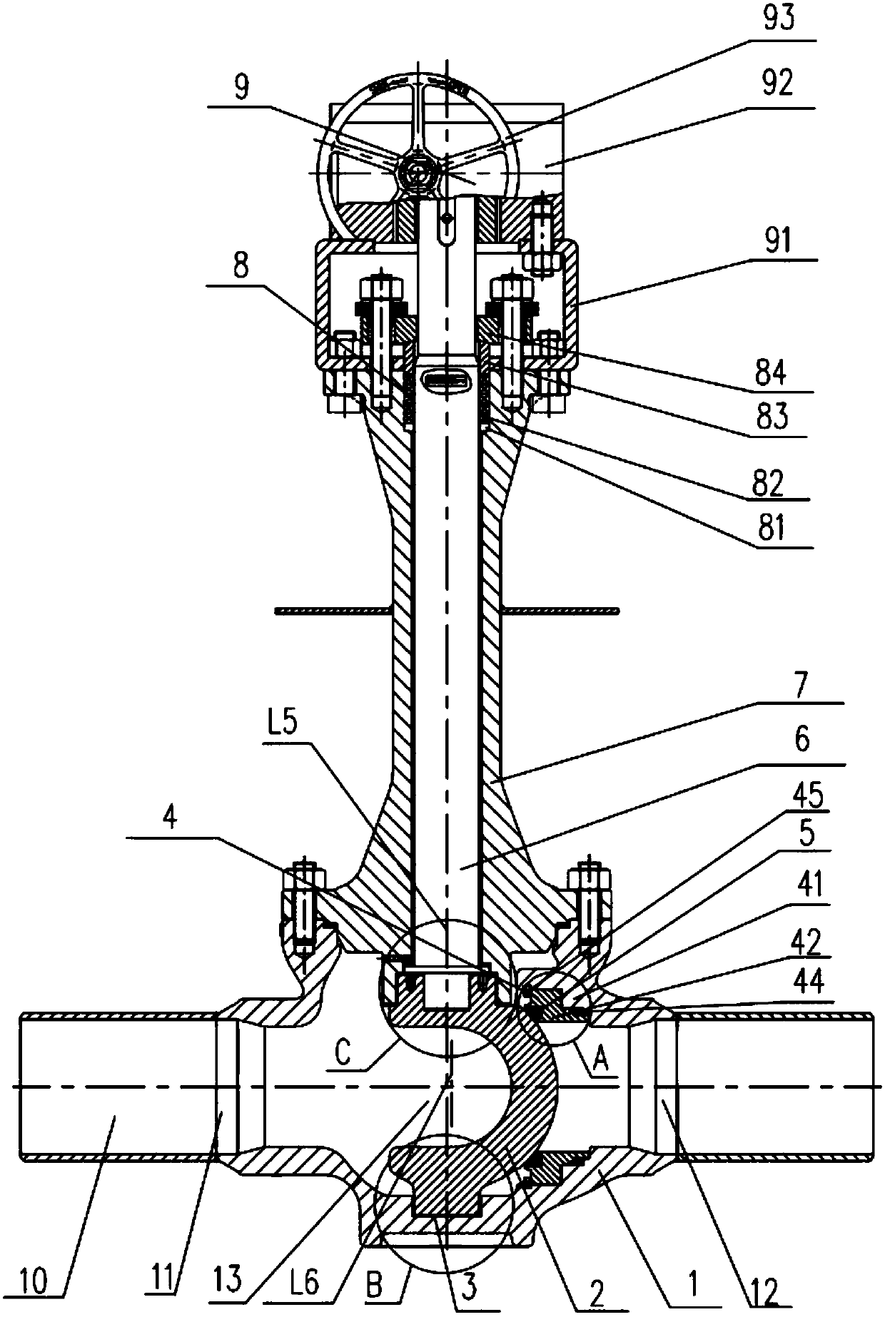 Eccentric ball valve