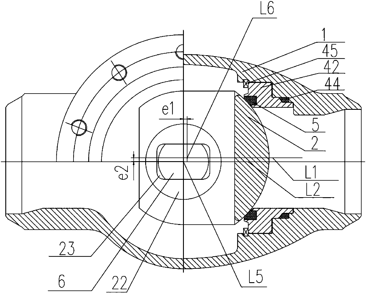 Eccentric ball valve