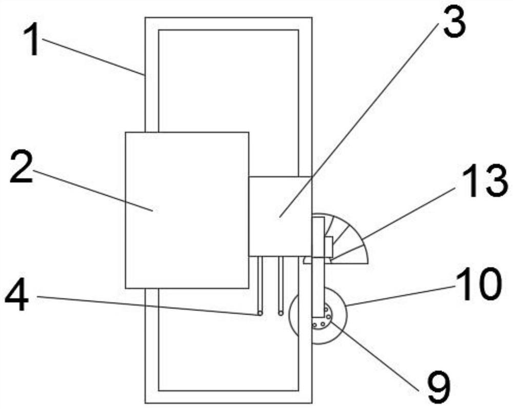 A device for cleaning the ground of rock foundation pit