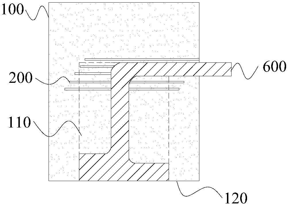 Iron part, display device and stamping die for preparing iron part