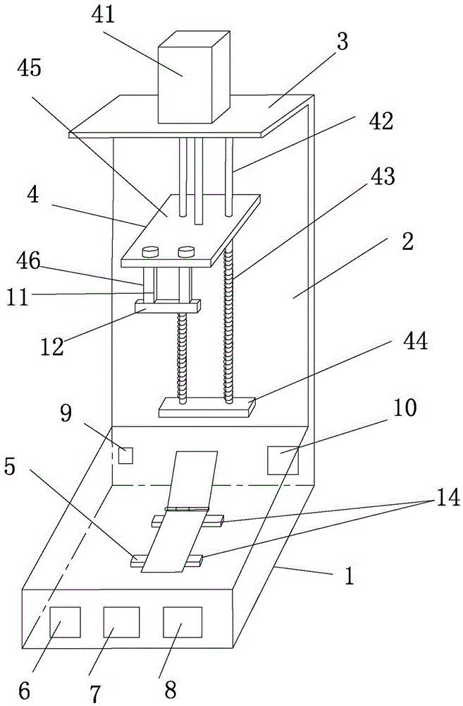 A flip phone press test device and test method thereof