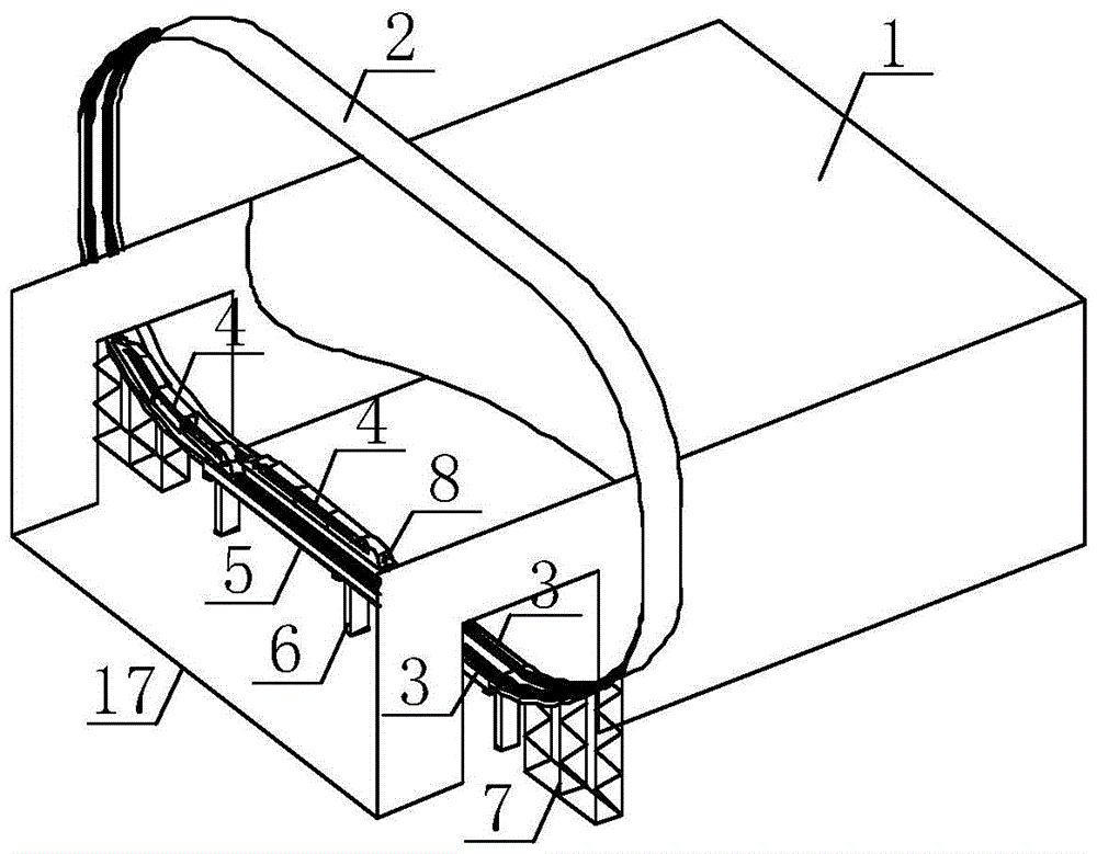 A circular track, vehicle, bridge model wind tunnel test system