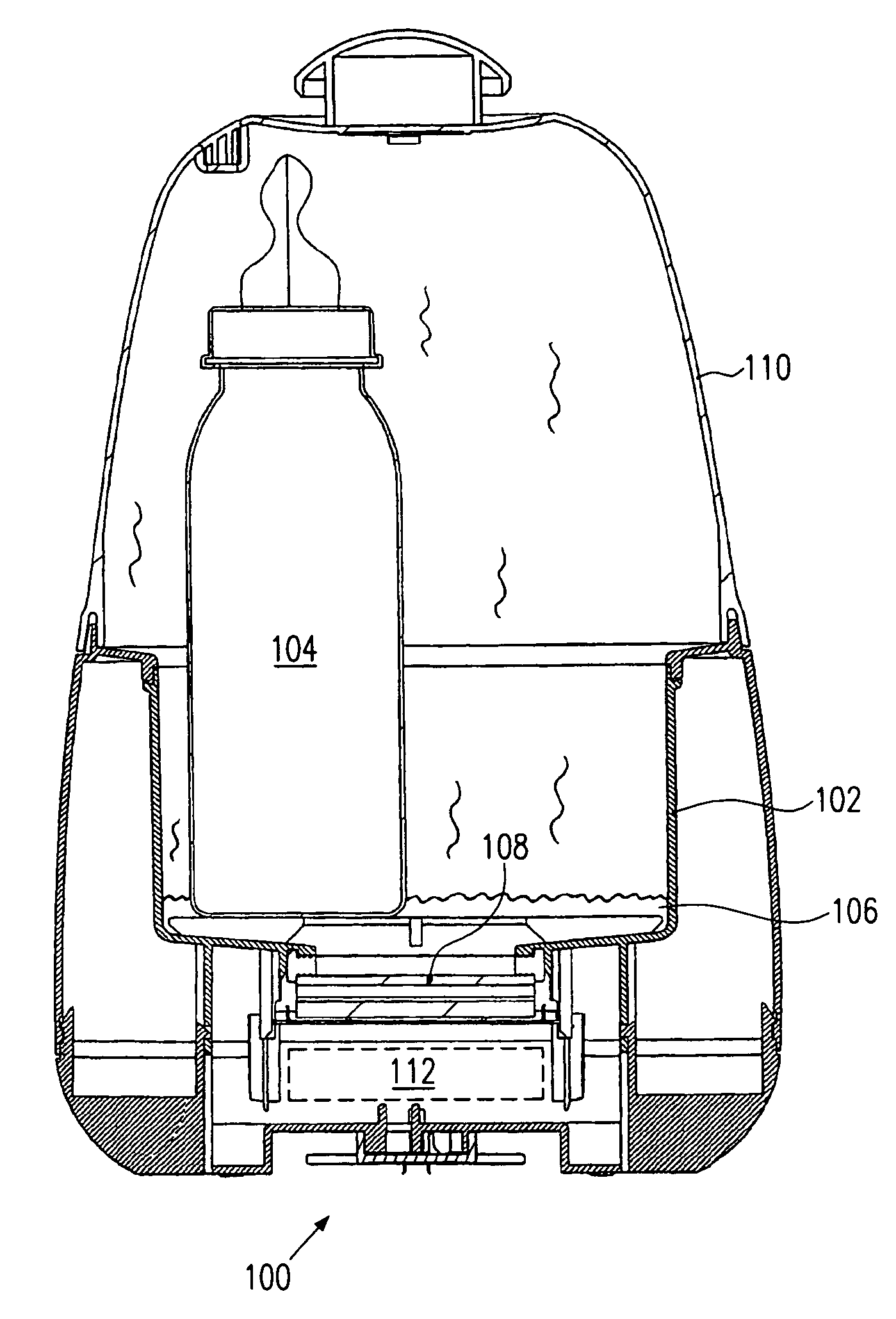 Electric warmer with a current sensor