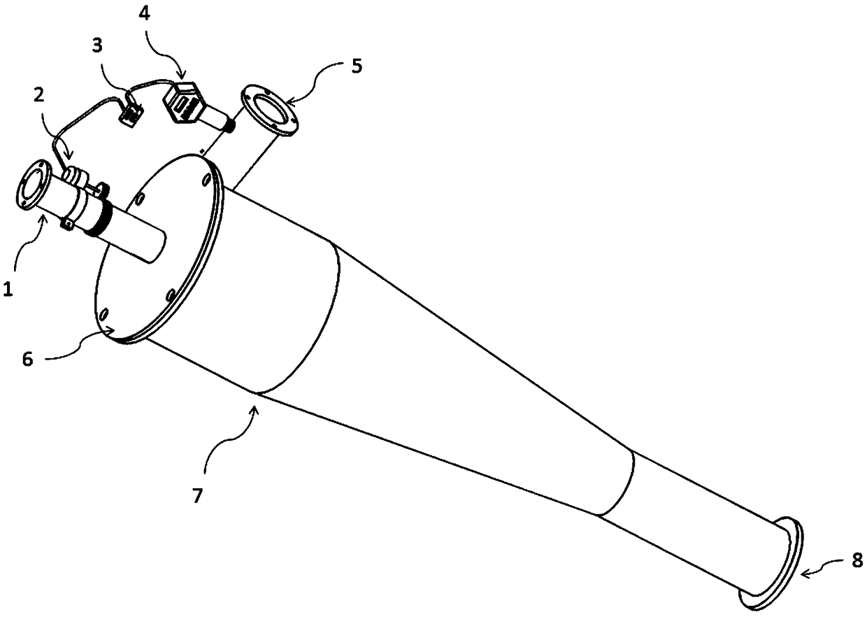 An automatic variable diameter cyclone separation device for overflow pipe