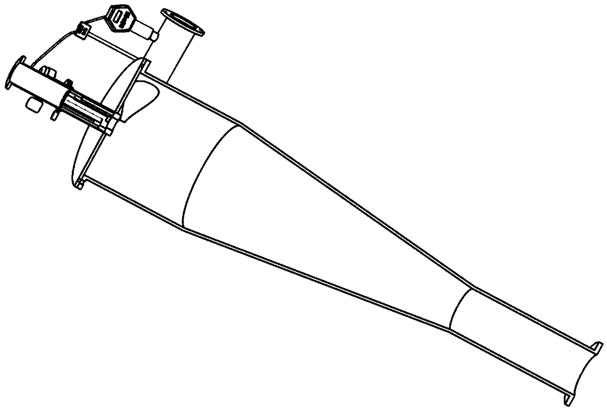 An automatic variable diameter cyclone separation device for overflow pipe