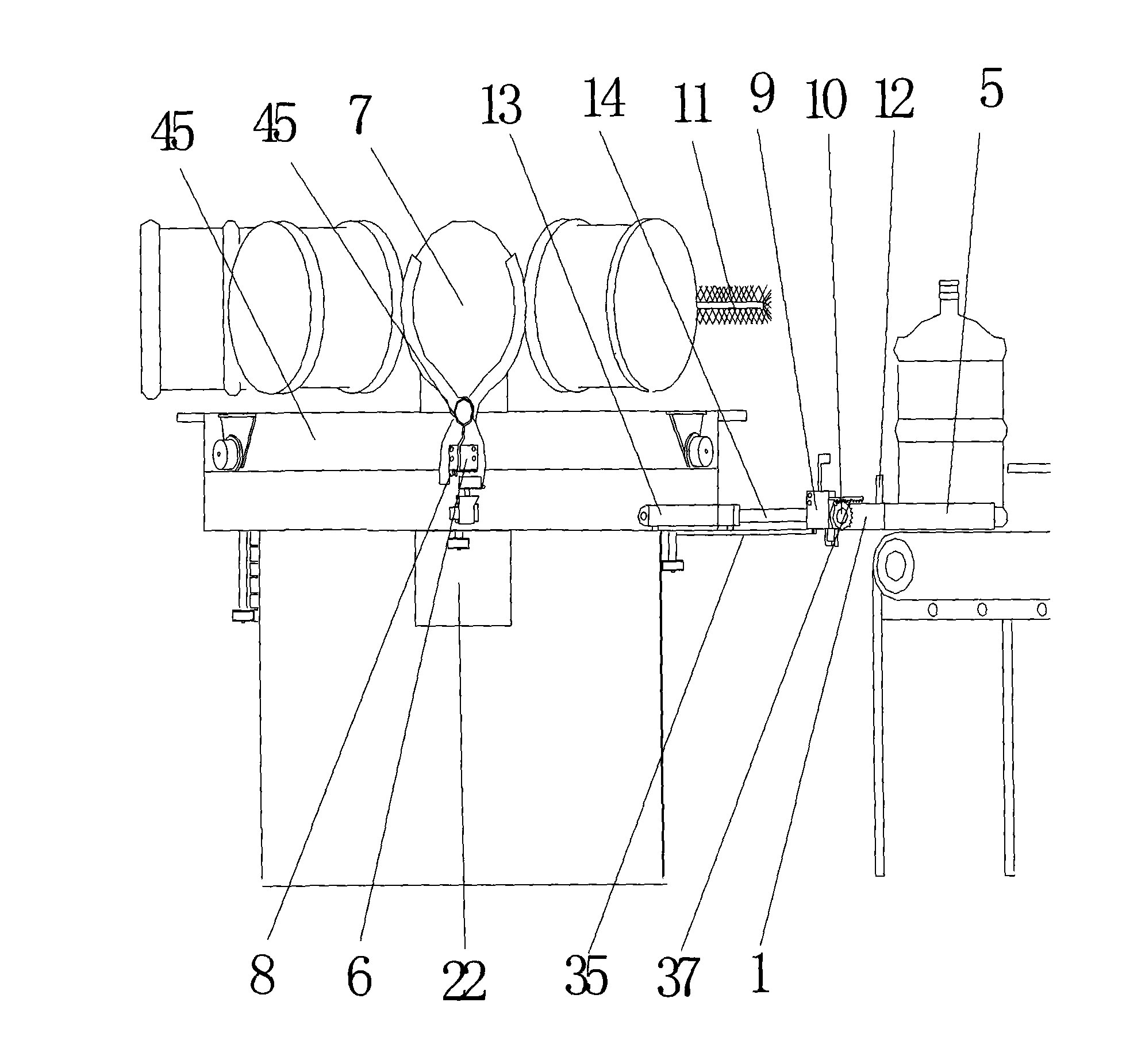 Fully automatic bucket-cleaning plant