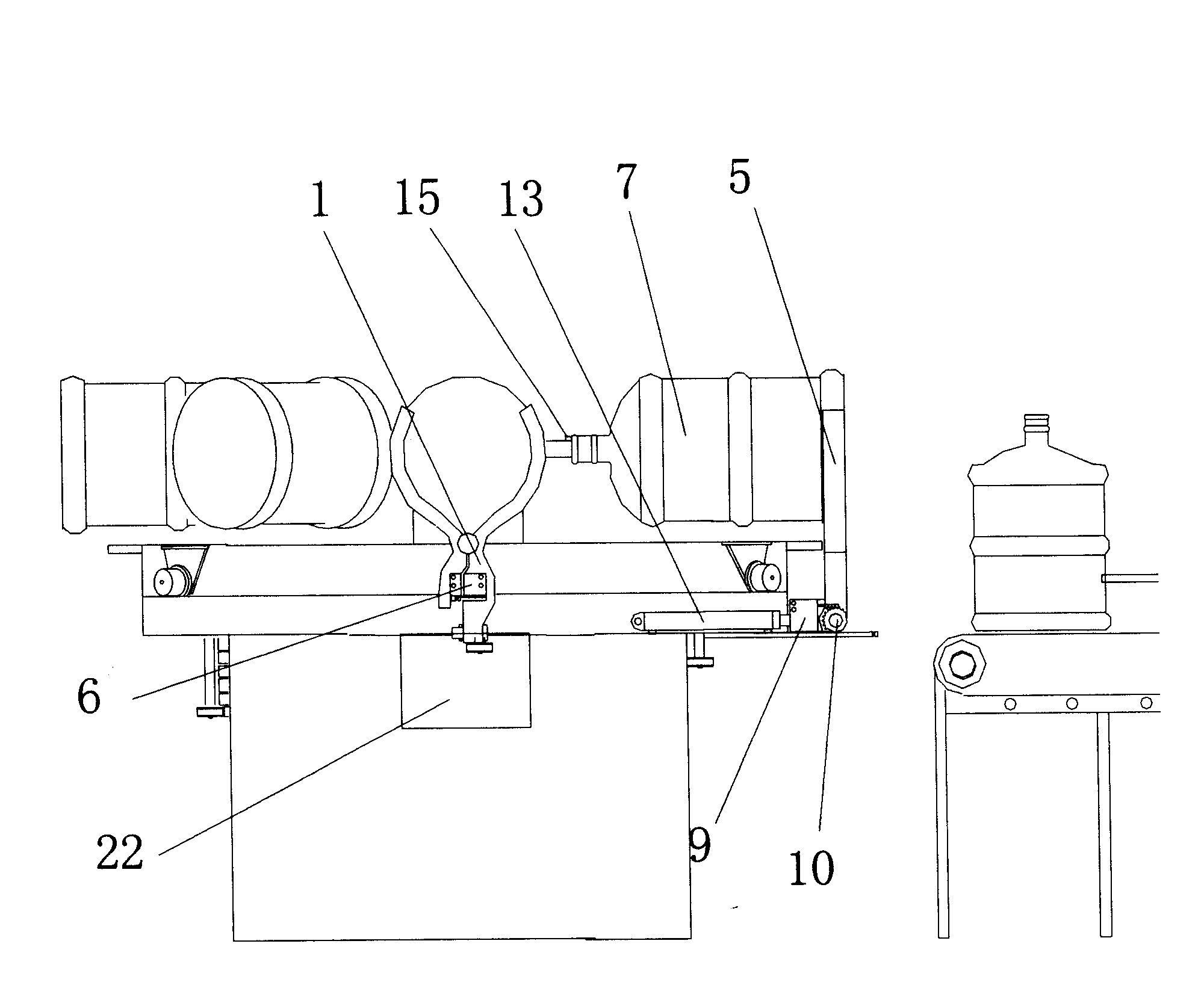 Fully automatic bucket-cleaning plant