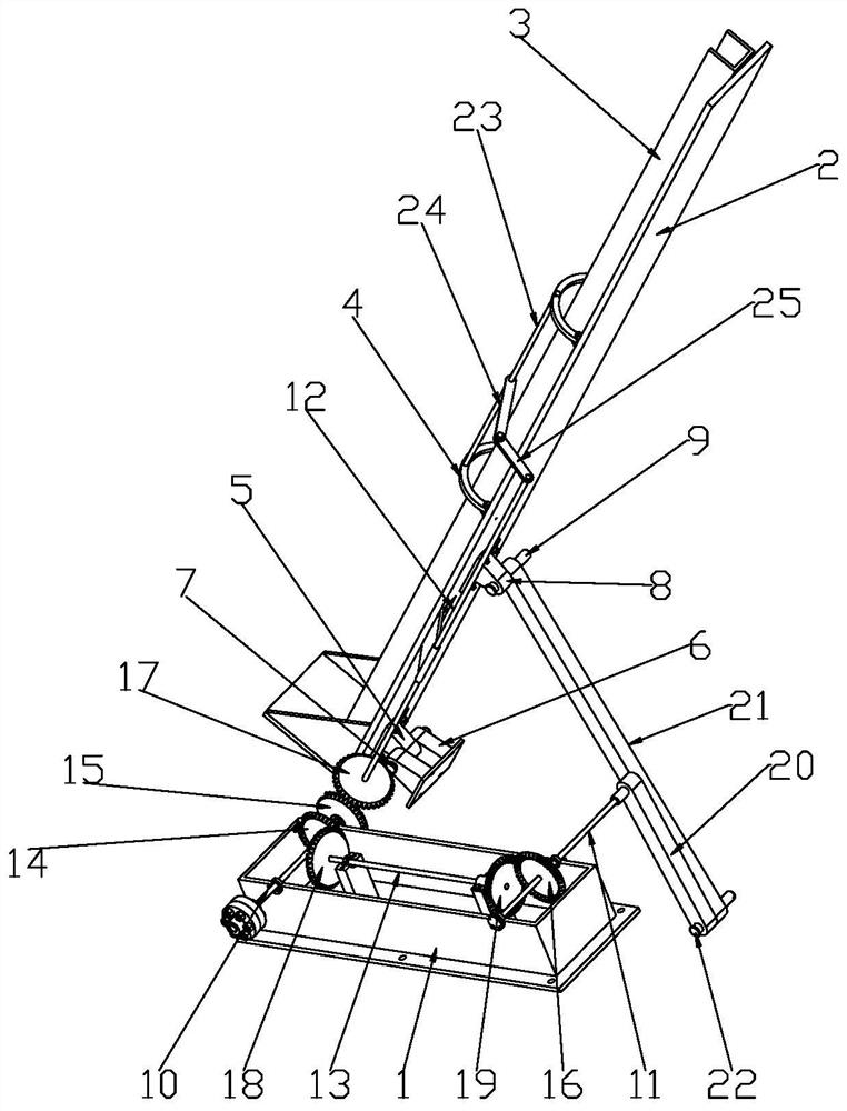 Lifting device for shaft products and its transfer device