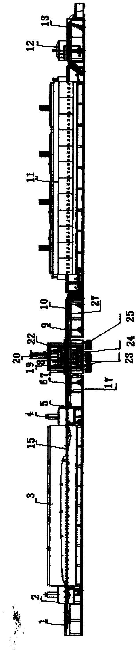 Production process of roll bar type gas quenching furnace