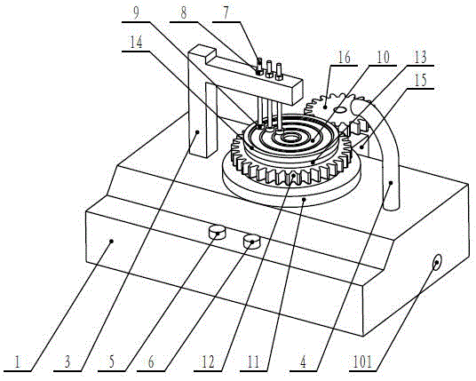 Automatic grinding machine for metallographic specimens