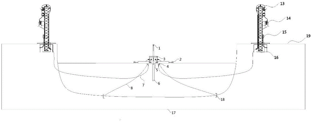 Power grid system transmission device and erection method thereof