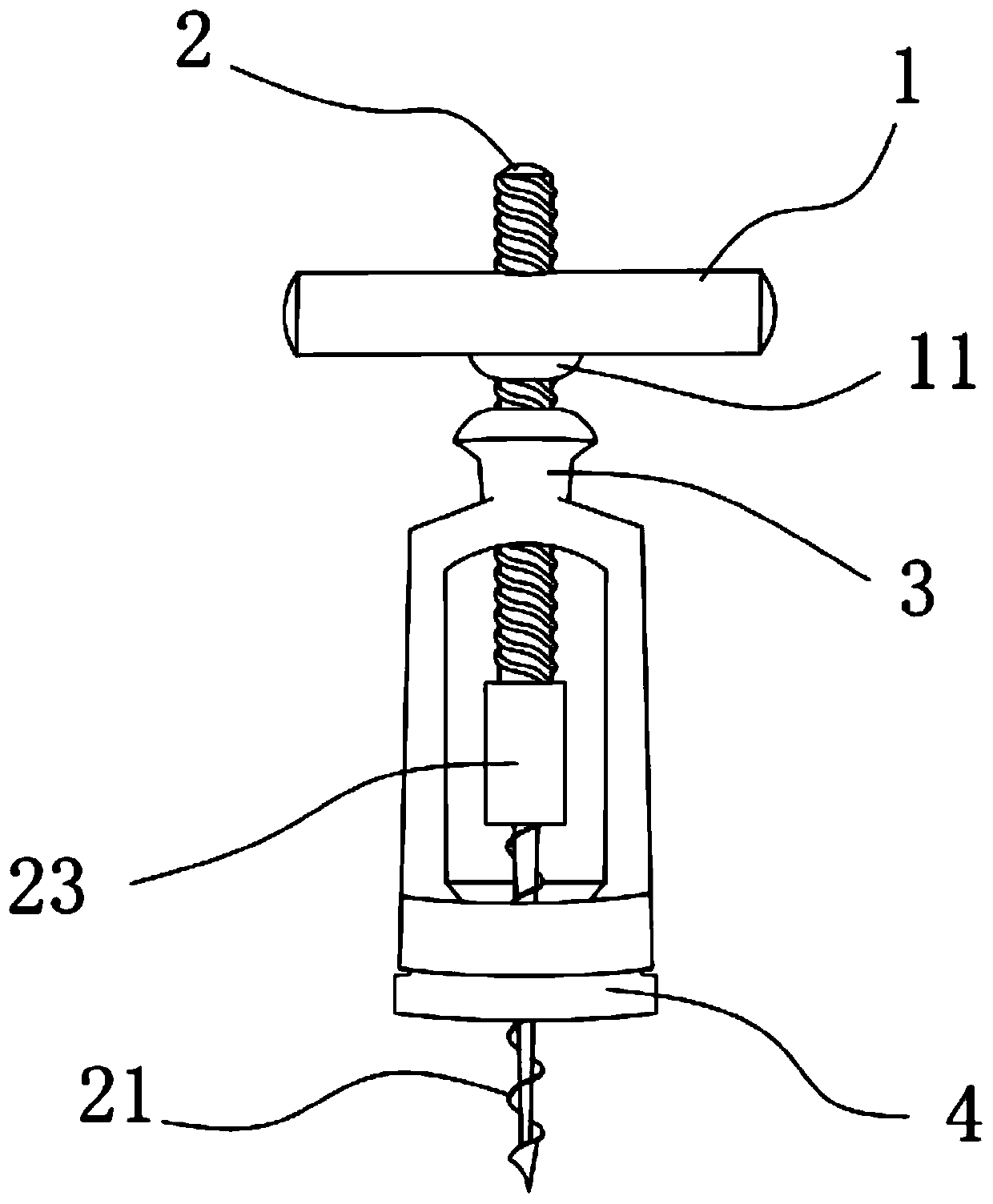 Novel wine bottle opener